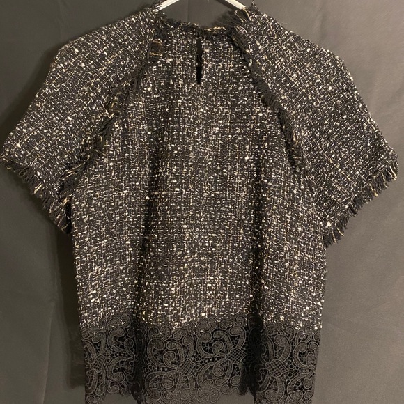 Zara Tweed/Lace Blouse - Picture 3 of 3